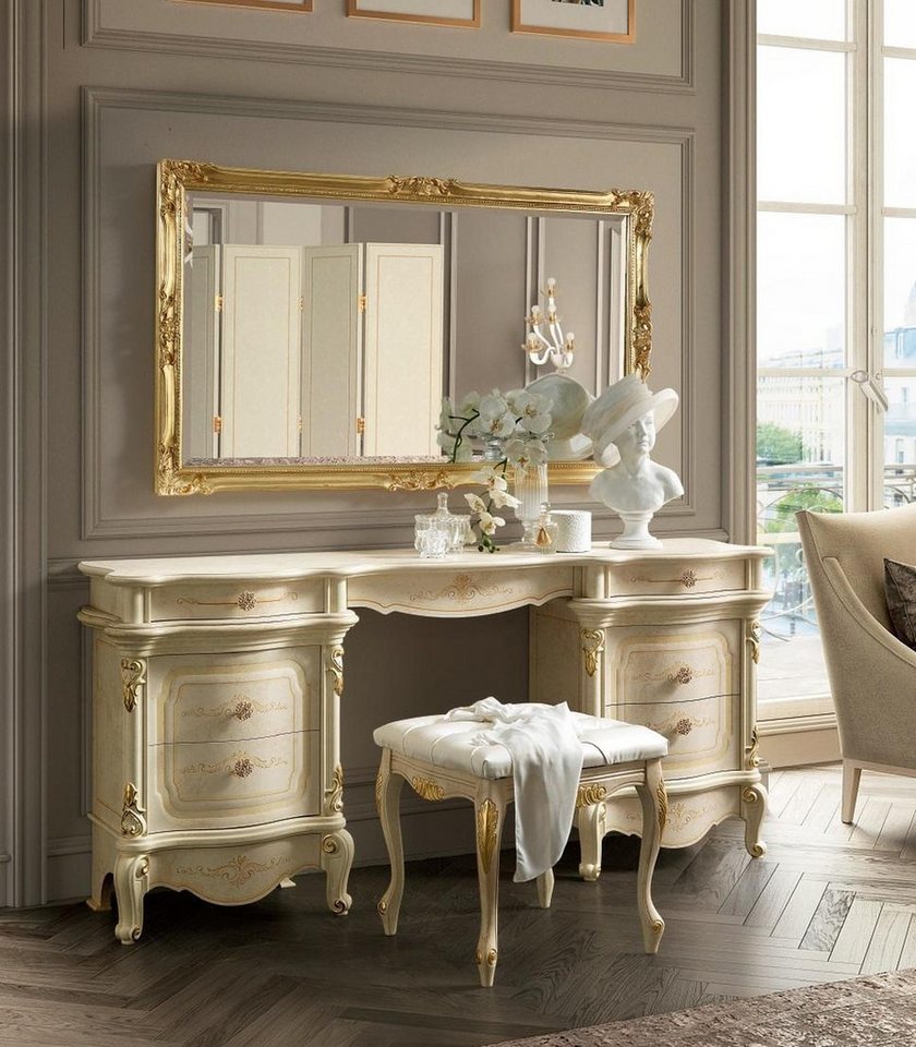 JVmoebel Hocker Eleganter Polsterhocker in Weiß und Beige – Luxuriöser Pouf (Hocker), Made in Europa von JVmoebel