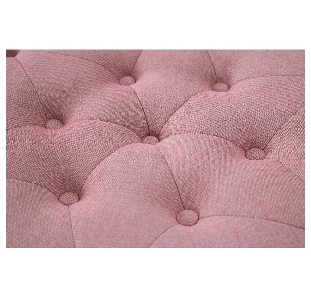 JVmoebel Hocker Eleganter Rosa Chesterfield Pouf Rufo Sitzhocker Fußbank (Hocker), Made in Europa von JVmoebel
