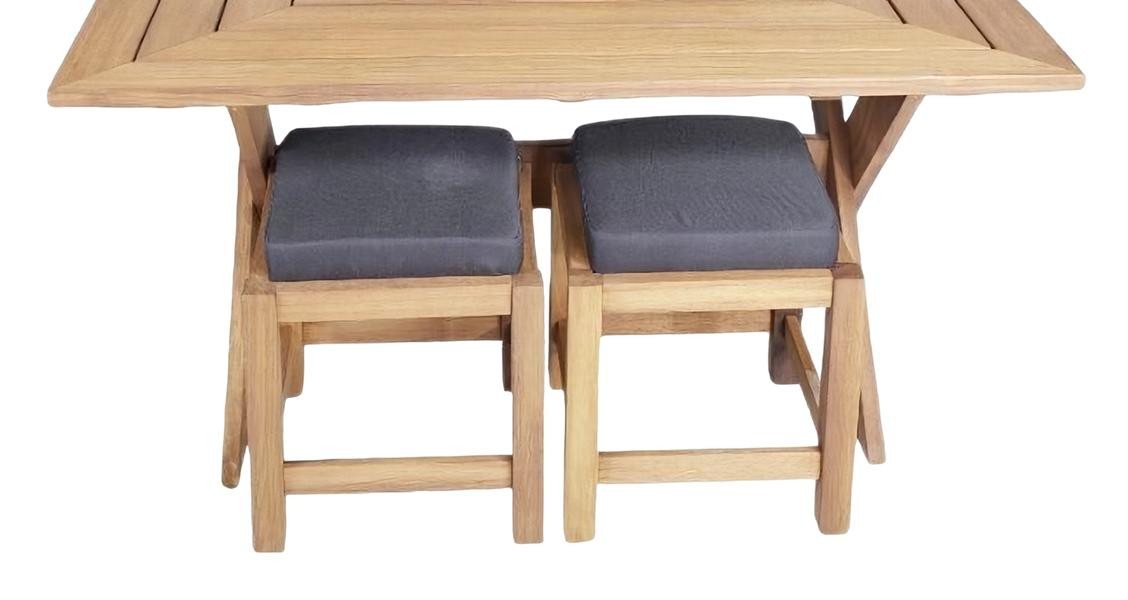 JVmoebel Gartenlounge-Set Gartenmöbel Set 2x Hocker Sitzhocker Gartenhocker Holzhocker Schemel, (2-tlg., 2x Hocker), Made in Europa von JVmoebel