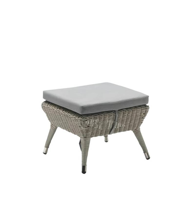 JVmoebel Gartenstuhl Hocker Grau Modern Fußhocker Sitzhocker Sitzpouf Terrasse Designer, Made in Europa von JVmoebel