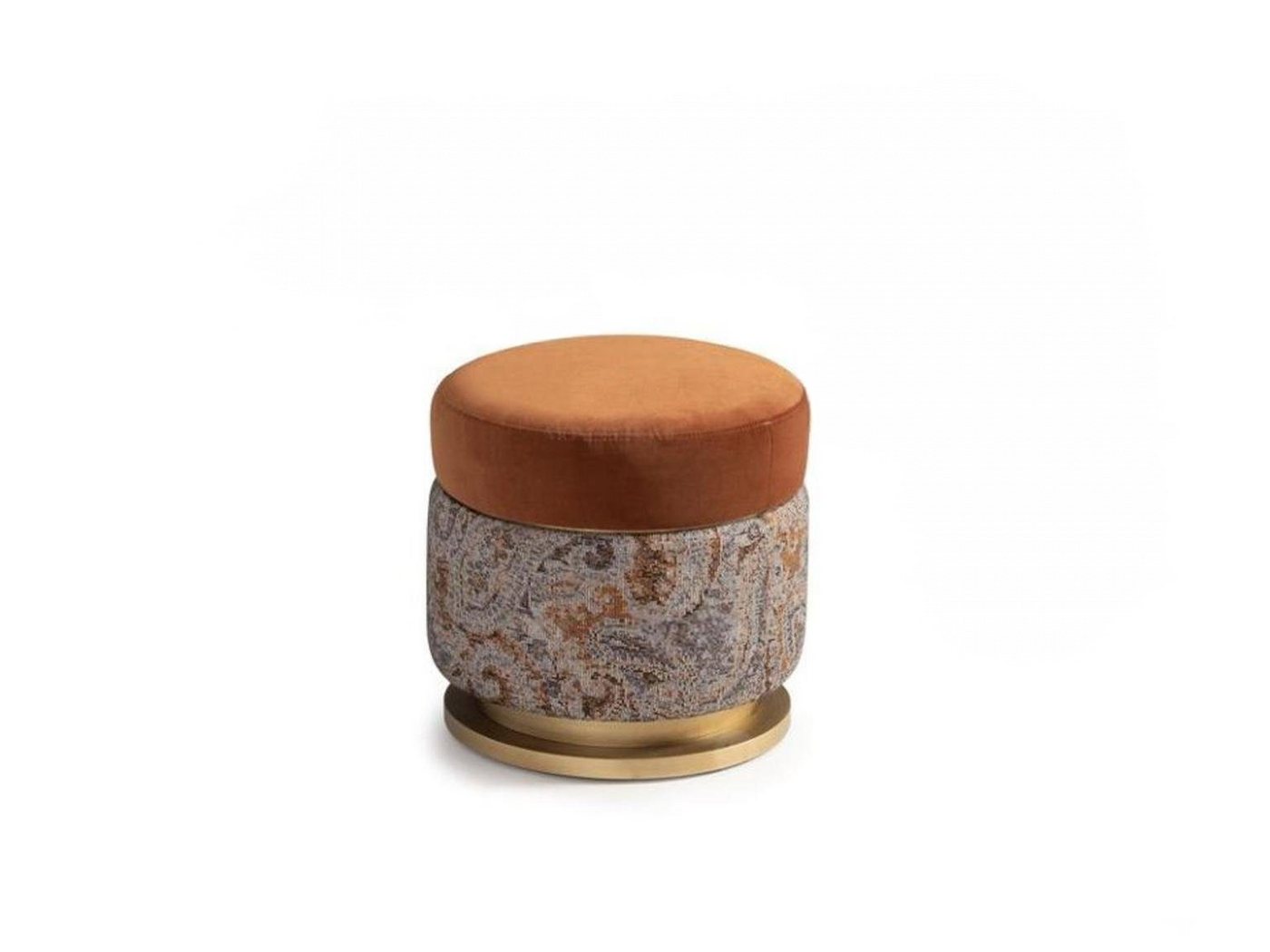 JVmoebel Pouf Modern Puff Sitzhocker Fußhocker Sitzpuff Orange Runder Hocker (1-St., Puff), Made in Europa von JVmoebel
