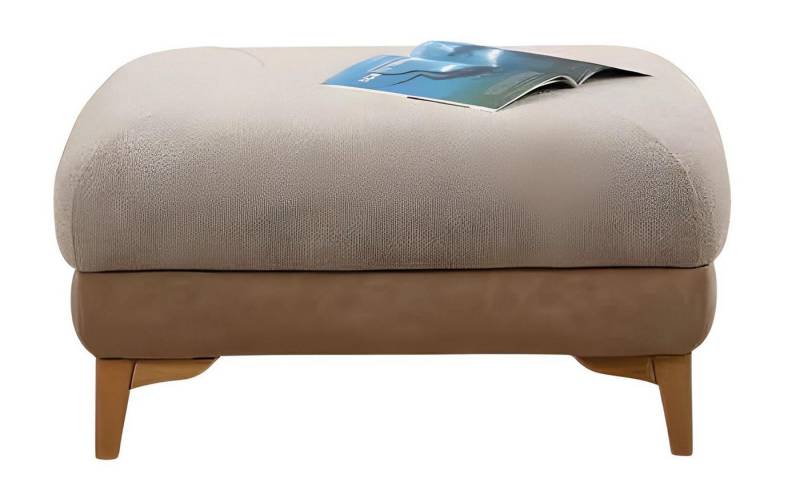 JVmoebel Hocker Moderner Beiger Stoffhocker mit Holzstruktur und praktischem (1 St), Made in Europe von JVmoebel