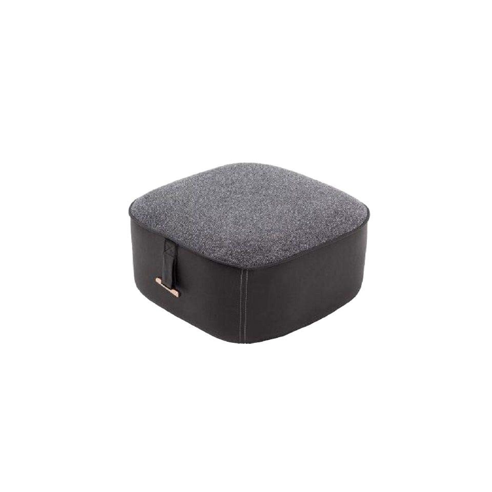 JVmoebel Polsterhocker Stilvoll Grau Soft Hocker Kunstleder Perfekte Möbel in Wohnzimmer (1 St., Hocker), Made in Europa von JVmoebel