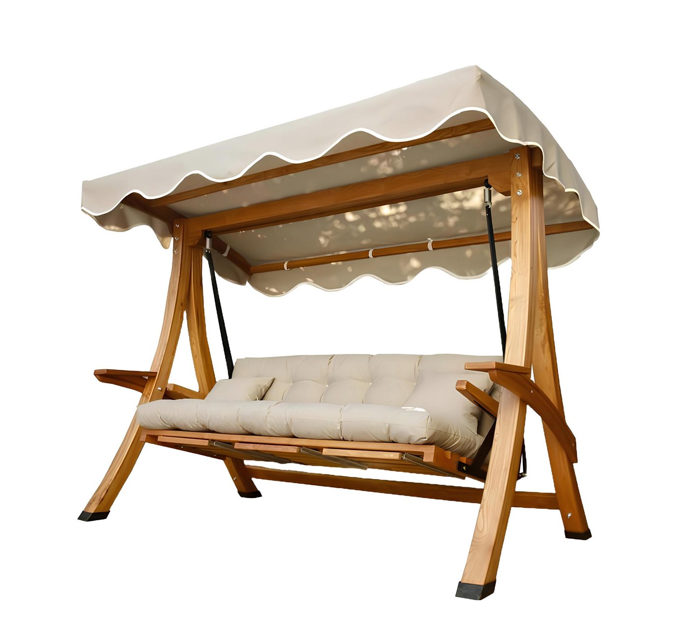 JVmoebel Hollywoodschaukel Braun Gartenschaukel Outdoor Robuste Edle Schaukel Designer Möbel, 1 tlg., Made in Europa von JVmoebel