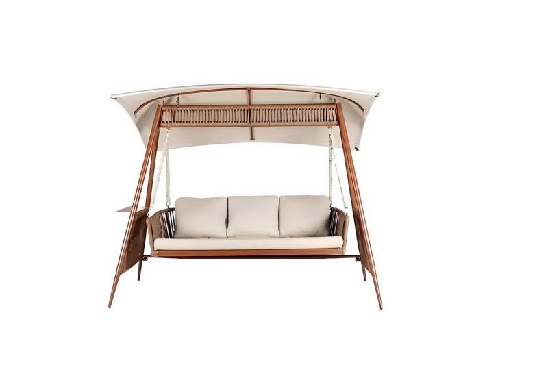 JVmoebel Hollywoodschaukel Gartenschaukel Hochwertig Braun Outdoor Robuste Edle Schaukel Designer, Made in Europa von JVmoebel