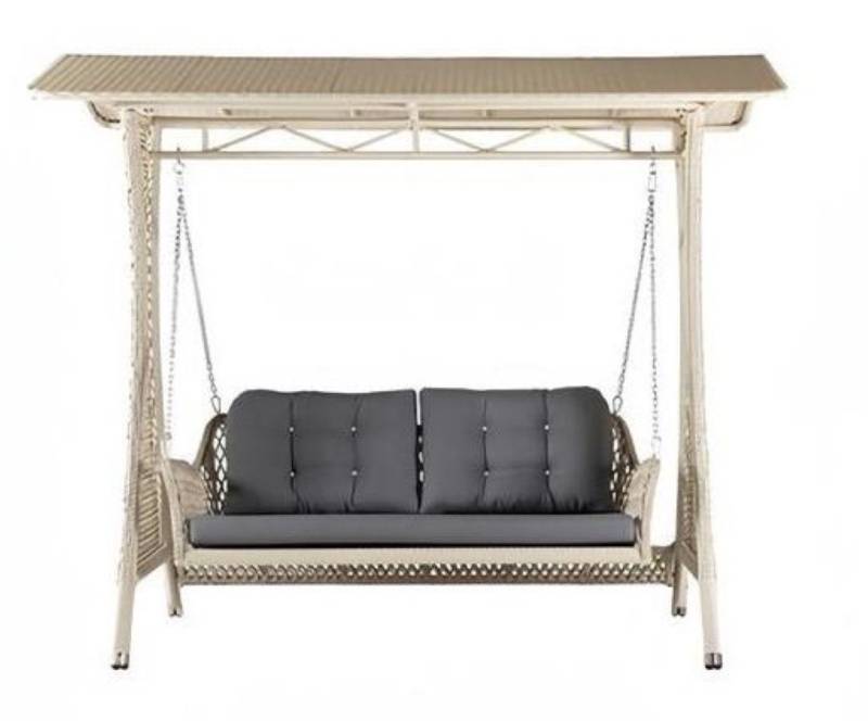 JVmoebel Hollywoodschaukel Gartenschaukel Hochwertig Grau Outdoor Robuste Edle Schaukel Designer, Made in Europa von JVmoebel