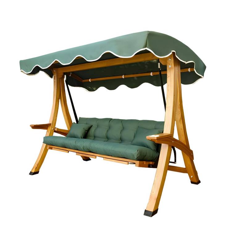 JVmoebel Hollywoodschaukel Robuste Grün Gartenschaukel Gartenpendelstuhl Edler Gartenhängesessel, 1 tlg., Made in Europa von JVmoebel