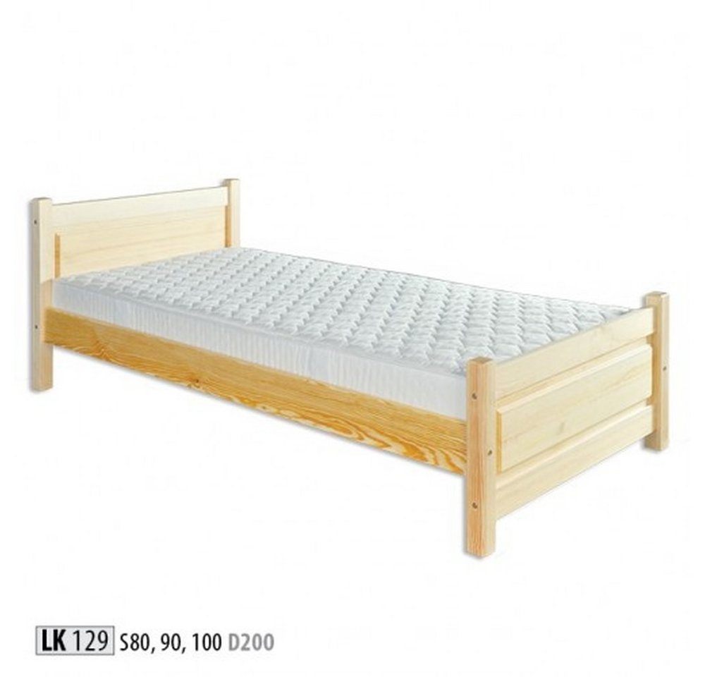 JVmoebel Holzbett Massivholzbett aus Vollholz für Senioren - Einzelbett, Made in Europa von JVmoebel