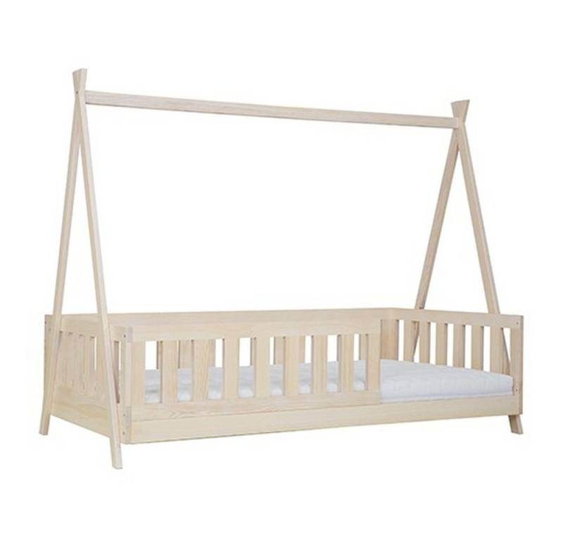 JVmoebel Jugendbett Massives Holzbett im Hotelstil - Echtes Himmelbett aus Holz, Made in Europa von JVmoebel