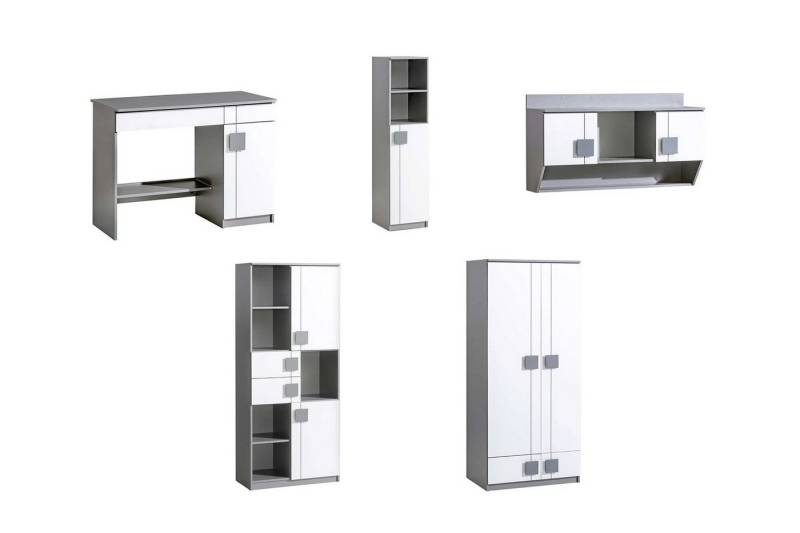 JVmoebel Büromöbel-Set Büro Set Wandregal Schreibtisch Regal Schrank Jugendzimmer Büro Zimmer, Made in Europa von JVmoebel