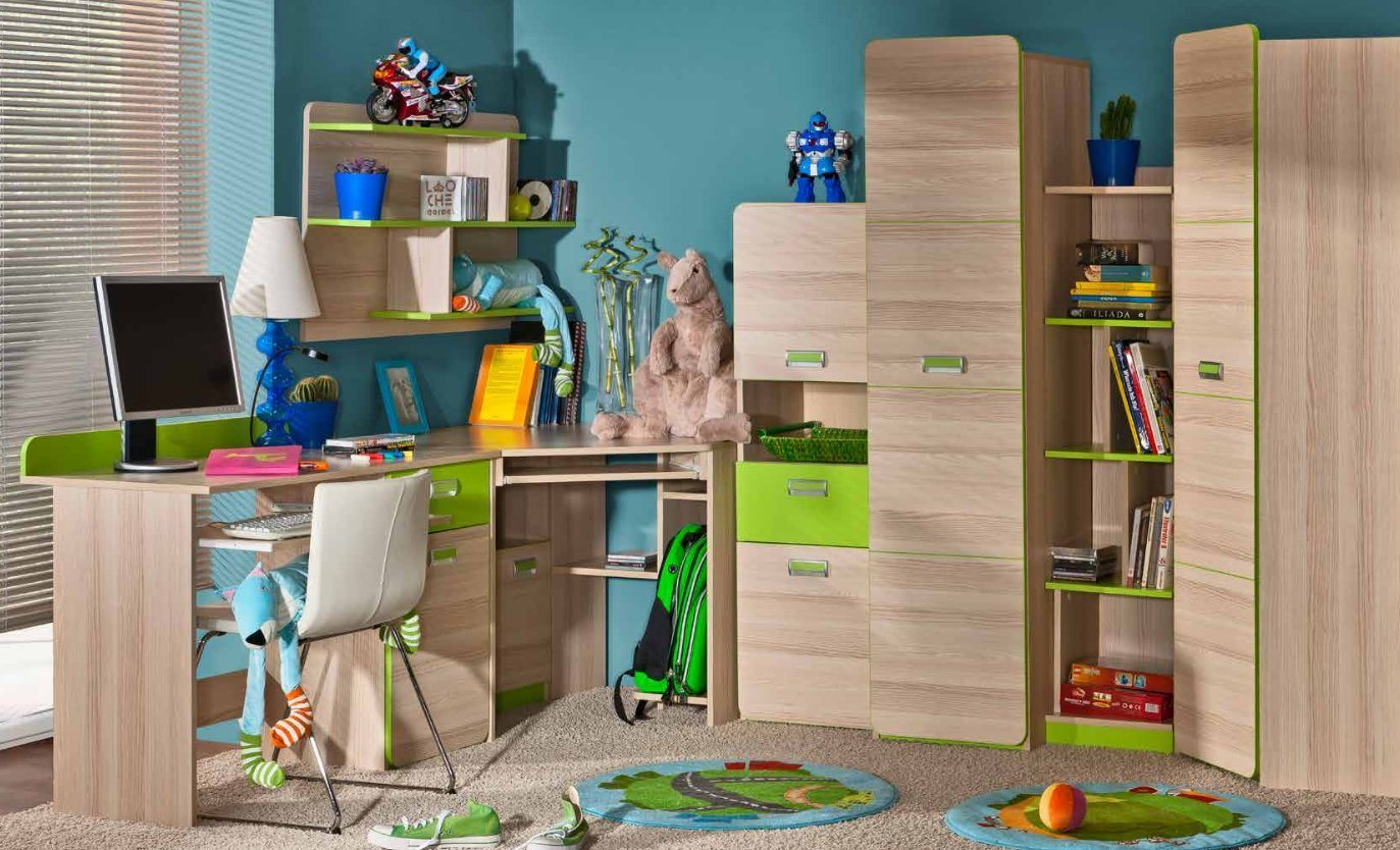 JVmoebel Jugendzimmer-Set, Komplett Jugendzimmer Kinderzimmer Set Bett Kleiderschrank Kommode von JVmoebel