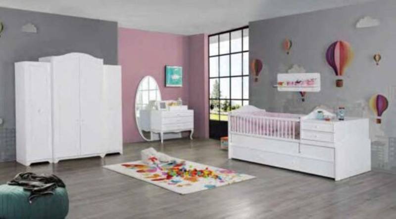 JVmoebel Jugendzimmer-Set Kinderbett Kleiderschrank Jugendzimmer Kinderzimmer Möbel 3tlg Set von JVmoebel