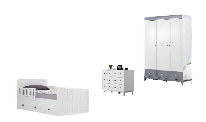 JVmoebel Jugendzimmer-Set Komplette Kindermöbel Kinderbett Kinderzimmer Holz Mehrfarbig Set, (3-tlg., Kinderbett + Kommode + Kleiderschrank), Made in Europa von JVmoebel
