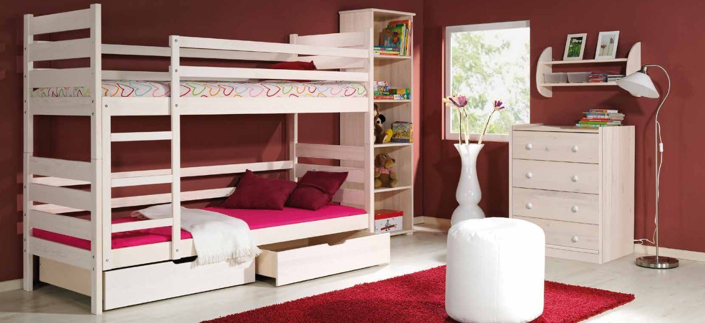 JVmoebel Kinderbett, Doppelstock Bett Etagen Betten Hochbett Echtes Holz Kinder & Jugend von JVmoebel