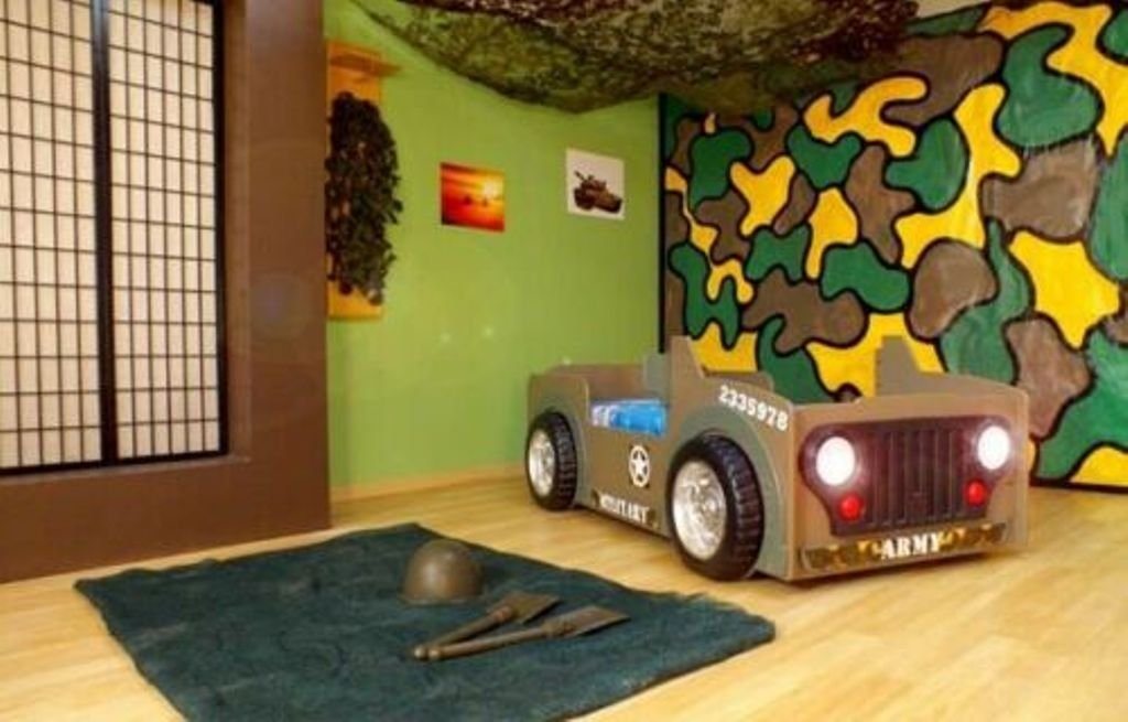 JVmoebel Kinderbett Kinderbett Bett Betten Jeep Auto Fahrzeug BETT + MATRATZE Neu von JVmoebel