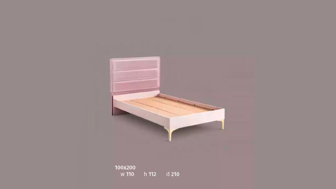 JVmoebel Kinderbett, Kinderbett Schlafzimmer Design Luxus rosa Möbel Holz Jugendzimmer neu von JVmoebel