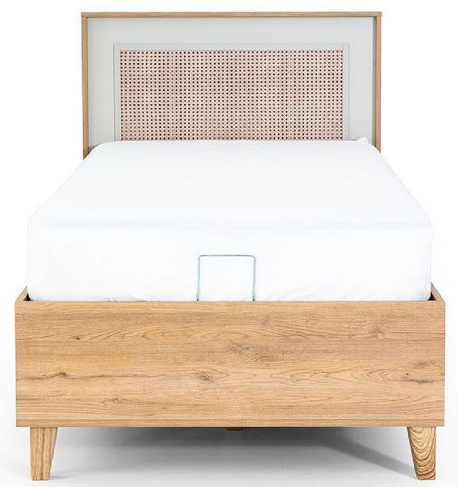 JVmoebel Kinderbett Designer Einzelbett in Hellbraun für das Kinderzimmer, klappbar (1-tlg., Kinderbett), Made in Europa von JVmoebel