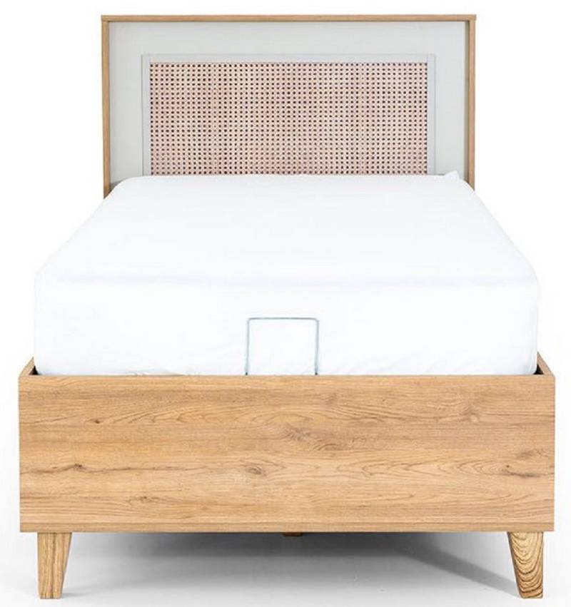 JVmoebel Kinderbett Designer Einzelbett in Hellbraun für das Kinderzimmer, klappbar (1-tlg., Kinderbett), Made in Europa von JVmoebel