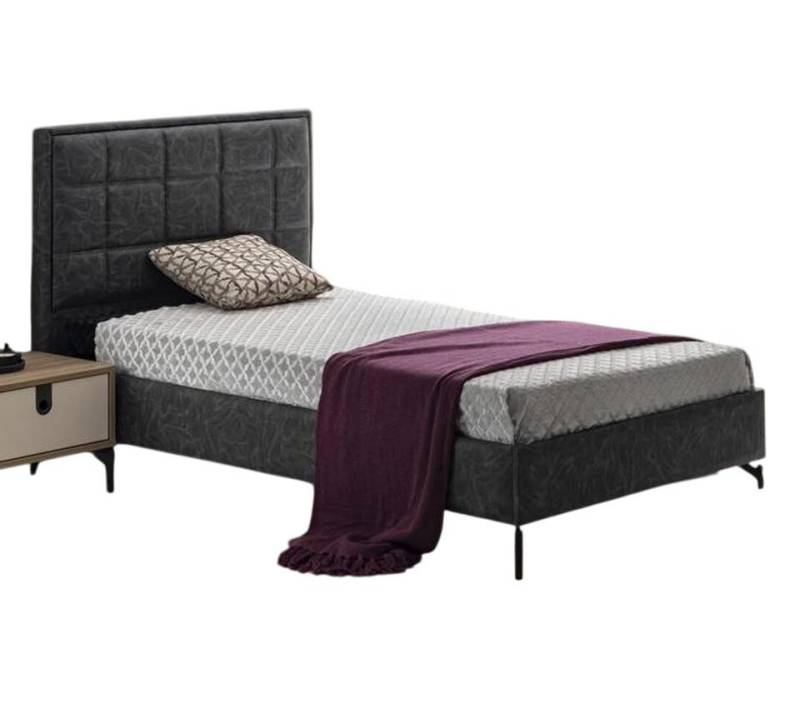 JVmoebel Kinderbett Einzelbett Modern mit Polsterkopfteil in Schwarz für Kinderzimmer, Made in Europe JVmoebel Kinderbett Einzelbett Modern mit Polsterkopfteil in Schwarz für Kinderzimmer, Made in Europe von JVmoebel