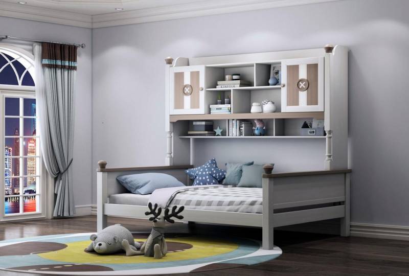 JVmoebel Kinderbett Einzelbett für Kinderzimmer – Schlafraum Einrichtung für Kids (Kinderbett), Made in Europa von JVmoebel