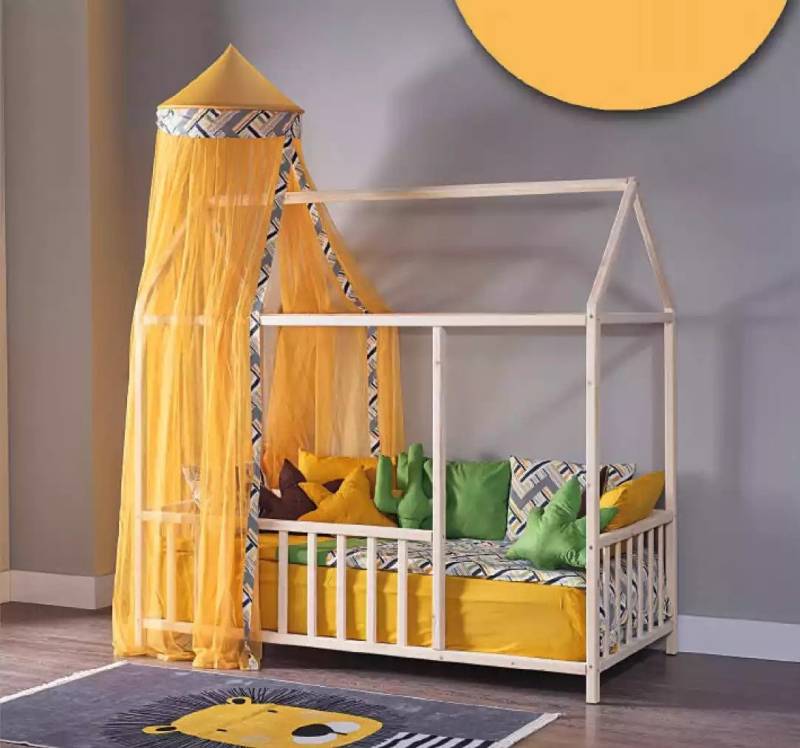 JVmoebel Kinderbett Himmelbett für das Schlafzimmer – Niedriges Bett mit Stil, Made in Europa von JVmoebel