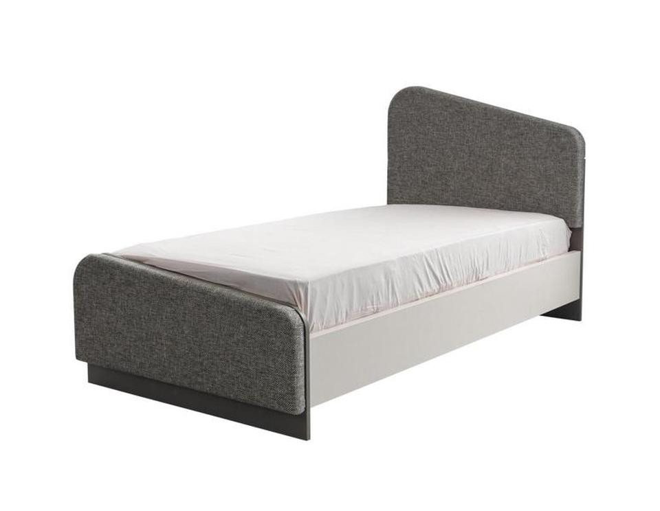 JVmoebel Kinderbett Hochwertiger grauer Bettrahmen für Kinderzimmer aus Holz, Made in Europe von JVmoebel