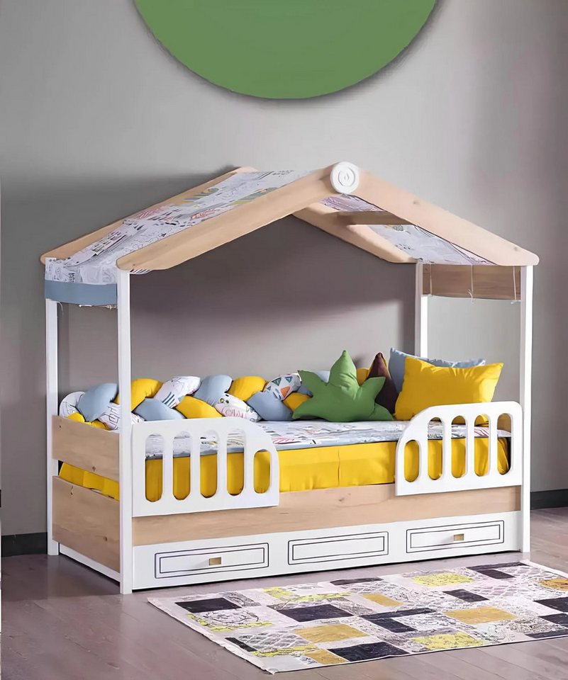 JVmoebel Kinderbett Holz-Kinderbett für das Jugendzimmer in Braun - Schlafzimmermöbel, Made in Europa JVmoebel Kinderbett Holz-Kinderbett für das Jugendzimmer in Braun - Schlafzimmermöbel, Made in Europa von JVmoebel