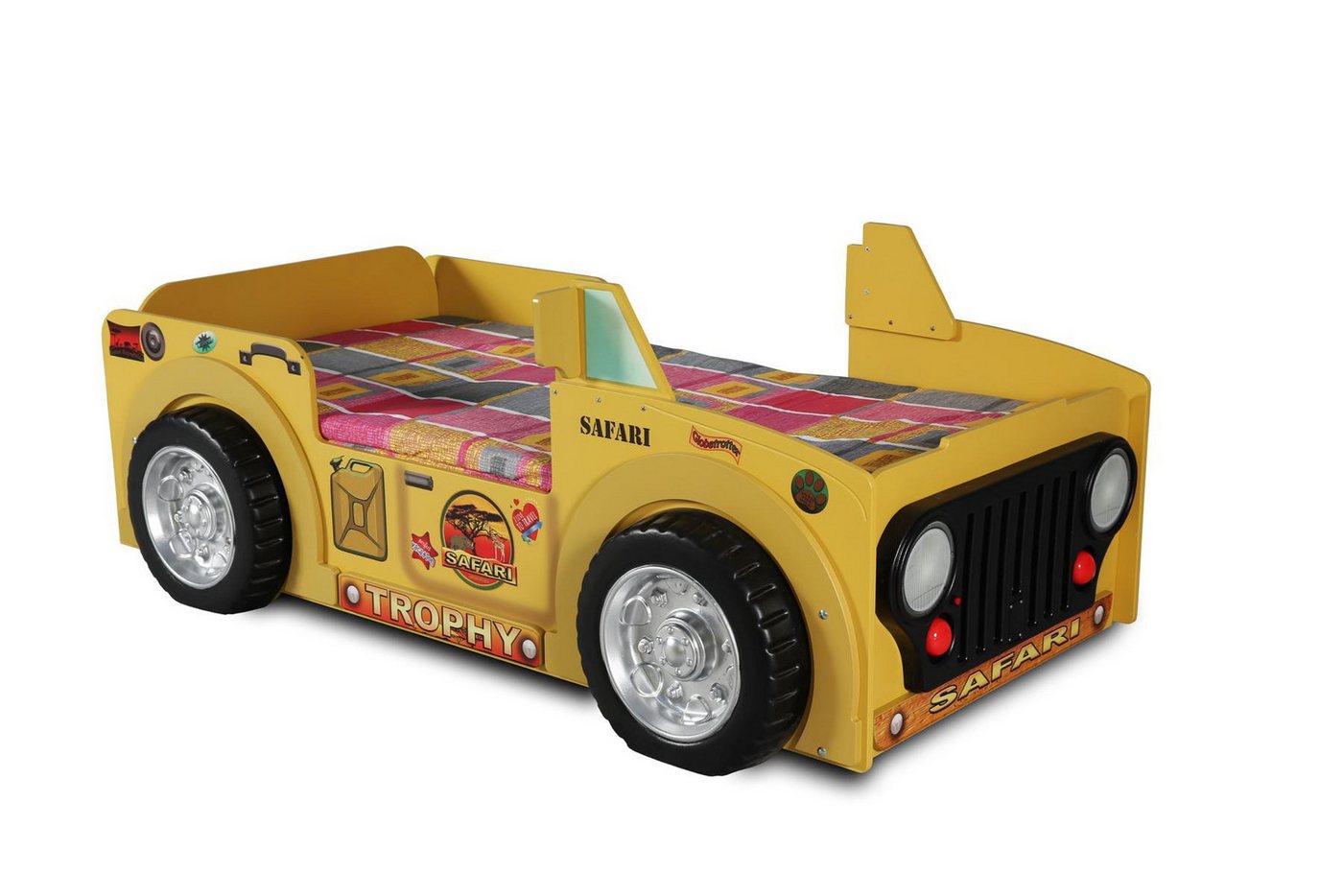 JVmoebel Kinderbett Kinderbett mit Matratze - Holzbett Safari für Jugendliche (Nur Bett), Made in Europa von JVmoebel