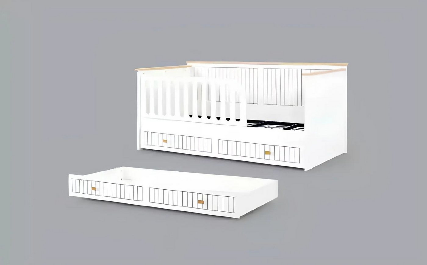 JVmoebel Kinderbett Moderner weißer Bett für Kinderzimmer - Kinderbett neu gestalten, Made in Europa von JVmoebel