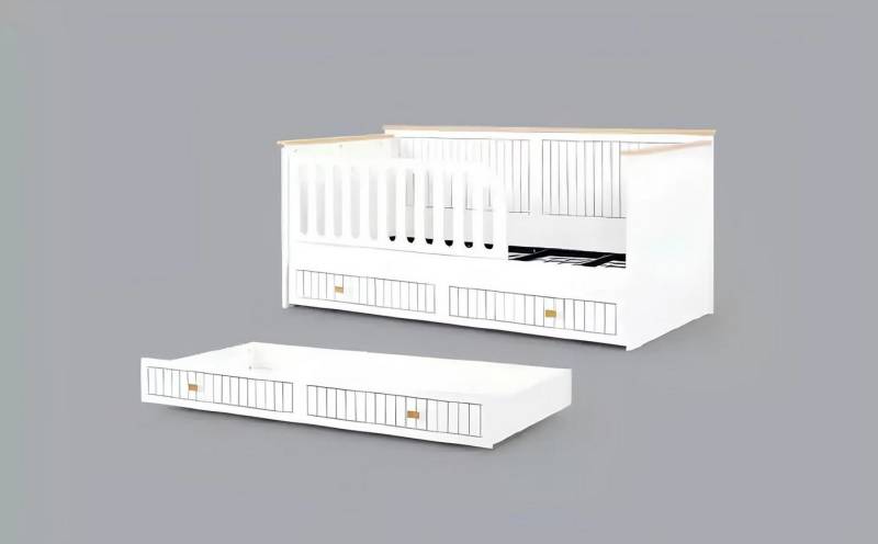 JVmoebel Kinderbett Moderner weißer Bett für Kinderzimmer - Kinderbett neu gestalten, Made in Europa von JVmoebel