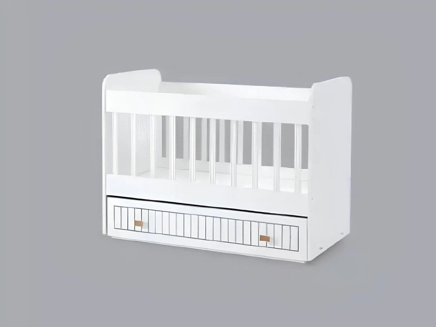 JVmoebel Babybett Modernes Babybett mit Schublade in Weiß für das Kinderzimmer, Made in Europe von JVmoebel