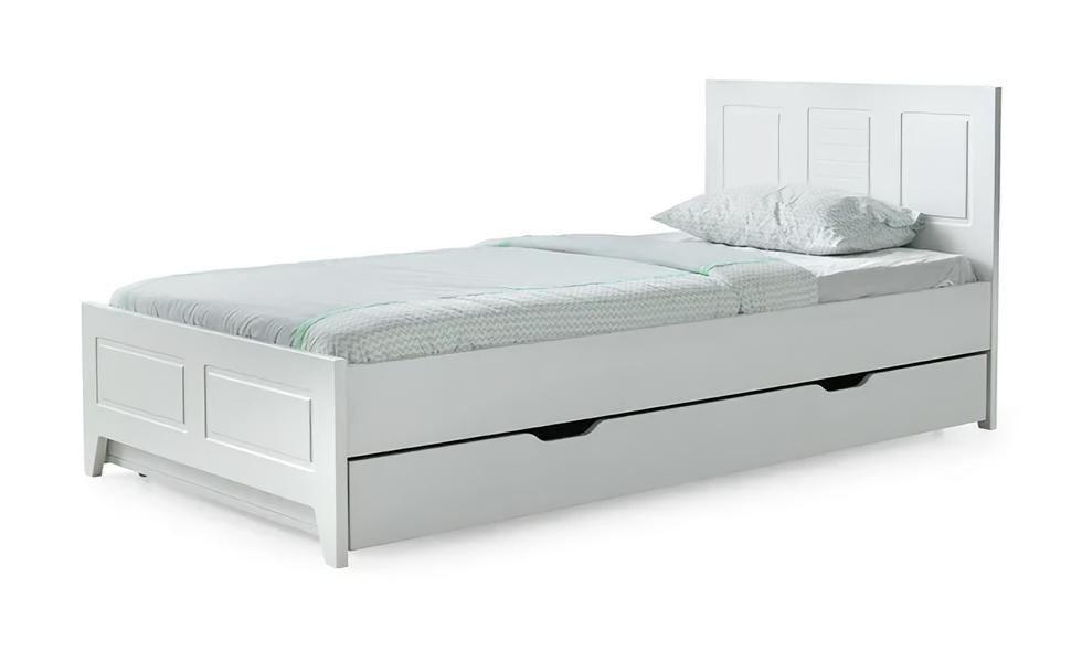 JVmoebel Kinderbett Modernes Bett mit Stauraum in Weiß für kleine Schlafzimmer, Made in Europe JVmoebel Kinderbett Modernes Bett mit Stauraum in Weiß für kleine Schlafzimmer, Made in Europe von JVmoebel