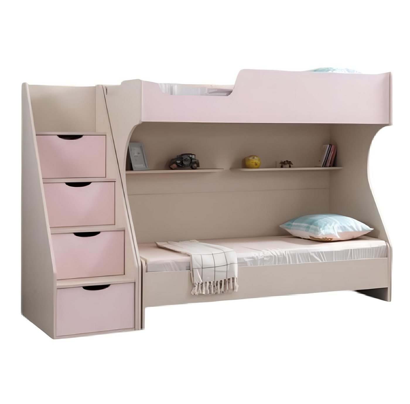 JVmoebel Etagenbett Modernes Jugendbett Rosa aus Holz für Kinderzimmer Möbel, Made in Europe JVmoebel Etagenbett Modernes Jugendbett Rosa aus Holz für Kinderzimmer Möbel, Made in Europe von JVmoebel