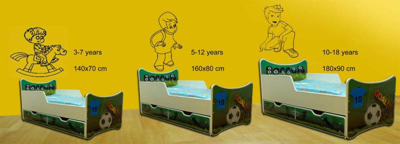 JVmoebel Kinderbett Praktisches Jugendbett mit Schublade – Möbel für das Schlafzimmer (1-tlg., 1x nur Bett), Made in Europa von JVmoebel