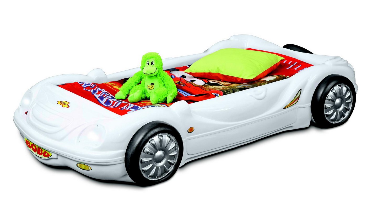 JVmoebel Kinderbett Rennwagen Bett für Kinderzimmer in Weiß inkl. Matratze und Lattenrost, Made in Europa JVmoebel Kinderbett Rennwagen Bett für Kinderzimmer in Weiß inkl. Matratze und Lattenrost, Made in Europa von JVmoebel
