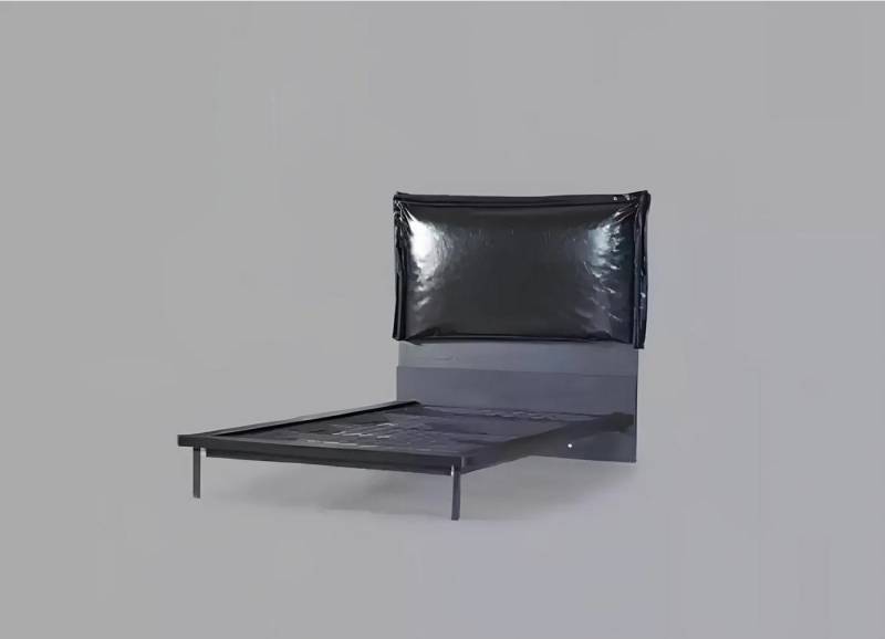 JVmoebel Kinderbett Schwarzes Metall-Jugendbett mit gemütlicher Polsterung, Made in Europa von JVmoebel
