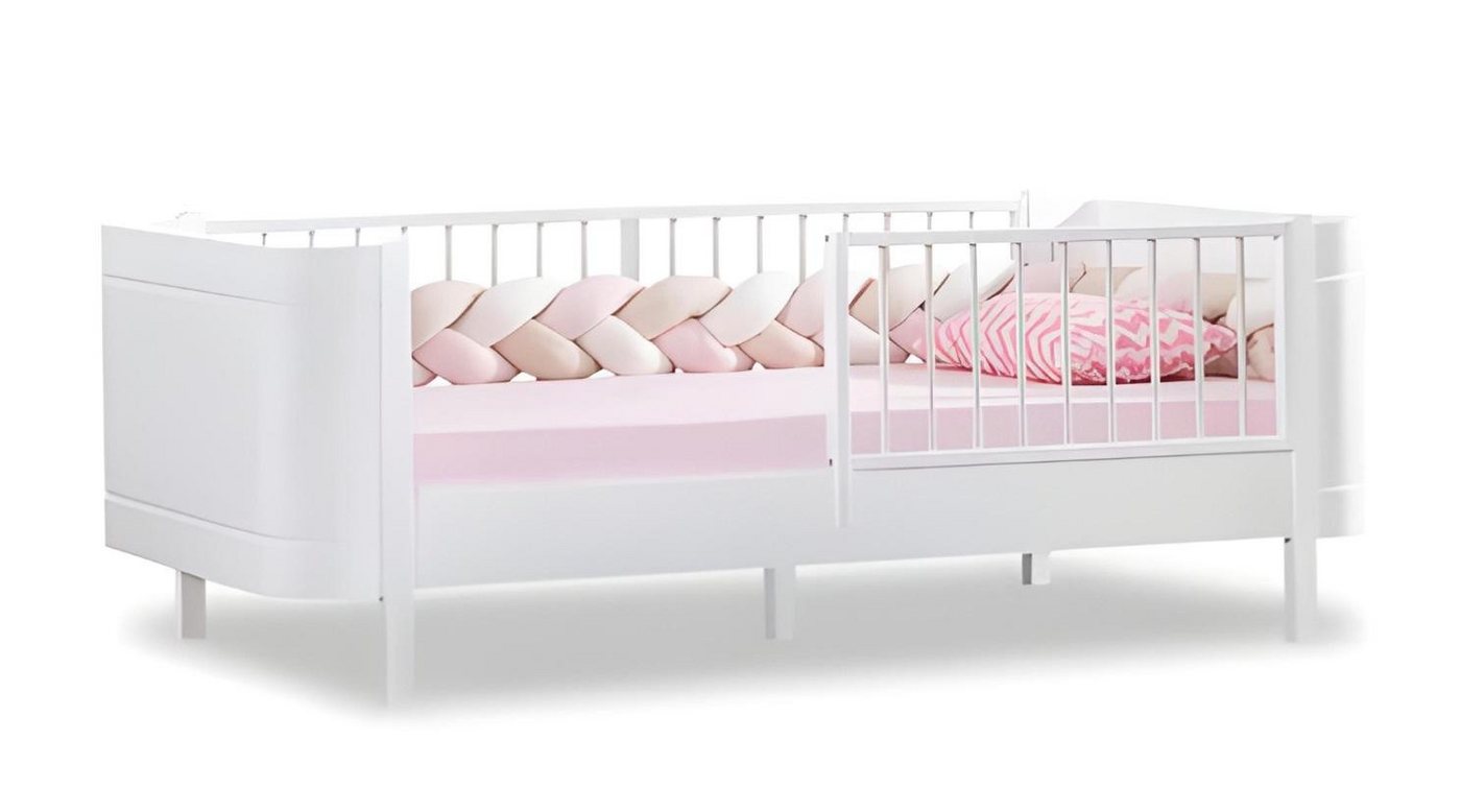 JVmoebel Kinderbett Stilvolle Kinderbett Weiß Bett Kinderzimmer Kinderzimmermöbel Holz neu (1-tlg., Bett), Made in Europa von JVmoebel