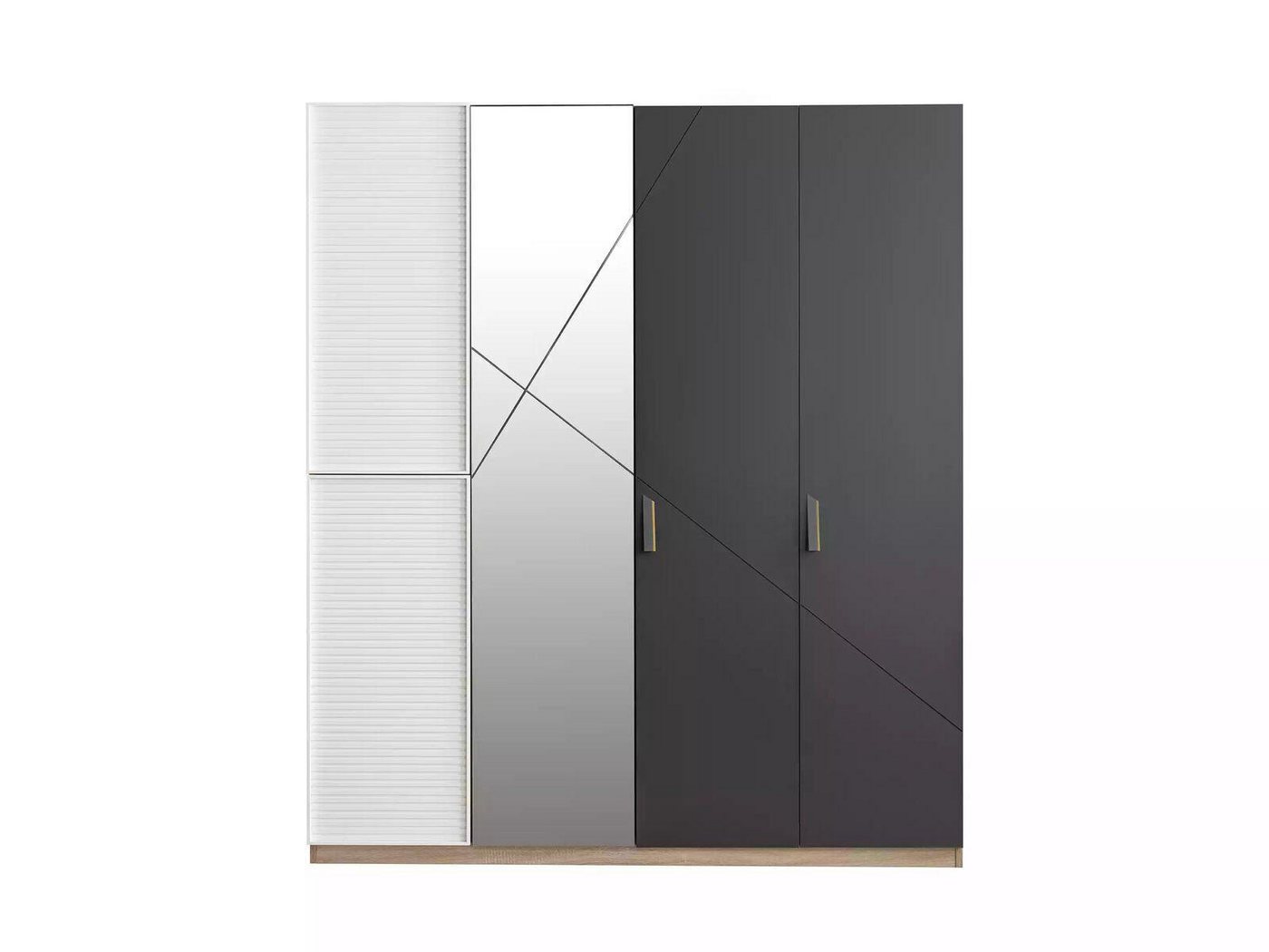 JVmoebel Kinderkleiderschrank Kleiderschrank 4 Türen Moden Schrank Holz Grau Spiegel Kinderzimmer Made in Europa JVmoebel Kinderkleiderschrank Kleiderschrank 4 Türen Moden Schrank Holz Grau Spiegel Kinderzimmer Made in Europa von JVmoebel