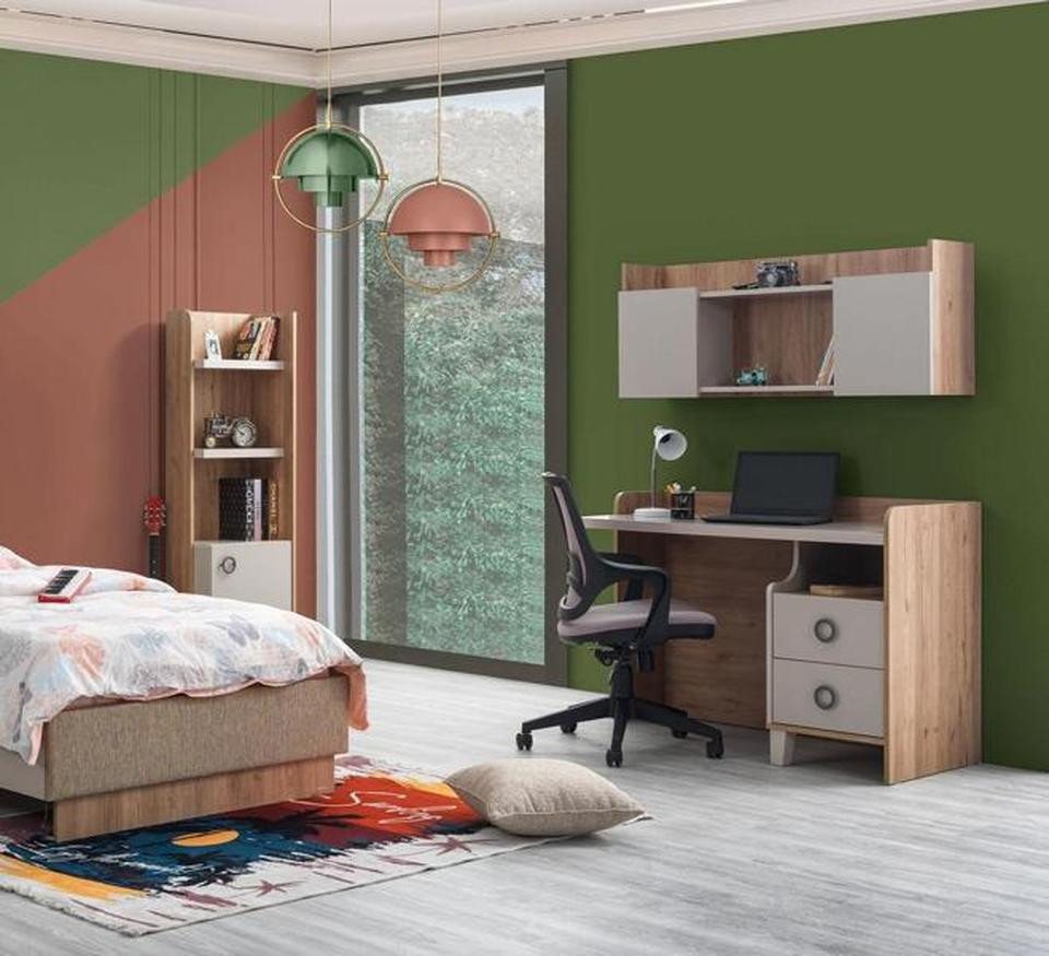 JVmoebel Hochschrank Braun Holz Bücherregal Modern Luxus Möbel für Jugendzimmer Design (2-St., Buecherregal, Schreibtisch) Made in Europe JVmoebel Hochschrank Braun Holz Bücherregal Modern Luxus Möbel für Jugendzimmer Design (2-St., Buecherregal, Schreibtisch) Made in Europe von JVmoebel
