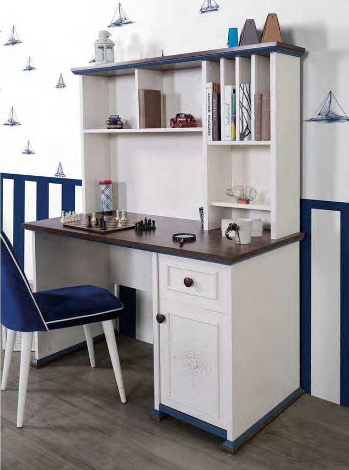 JVmoebel Kinderschreibtisch Jugendzimmer Tisch aus Holz mit Regal - Schreibtisch für Teens, Made in Europa JVmoebel Kinderschreibtisch Jugendzimmer Tisch aus Holz mit Regal - Schreibtisch für Teens, Made in Europa von JVmoebel