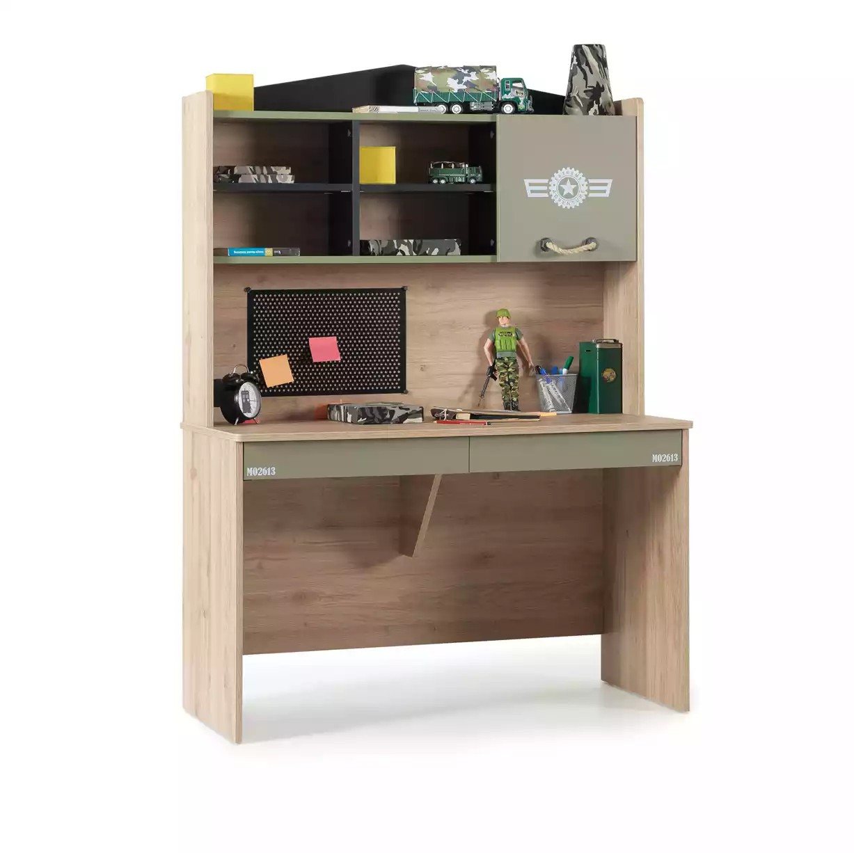 JVmoebel Kinderschreibtisch Kinderzimmer Set aus Holz: Schreibtisch und Bücherregal in Grün (2-St., Schreibtisch + Bücherregal), Made in Europa von JVmoebel