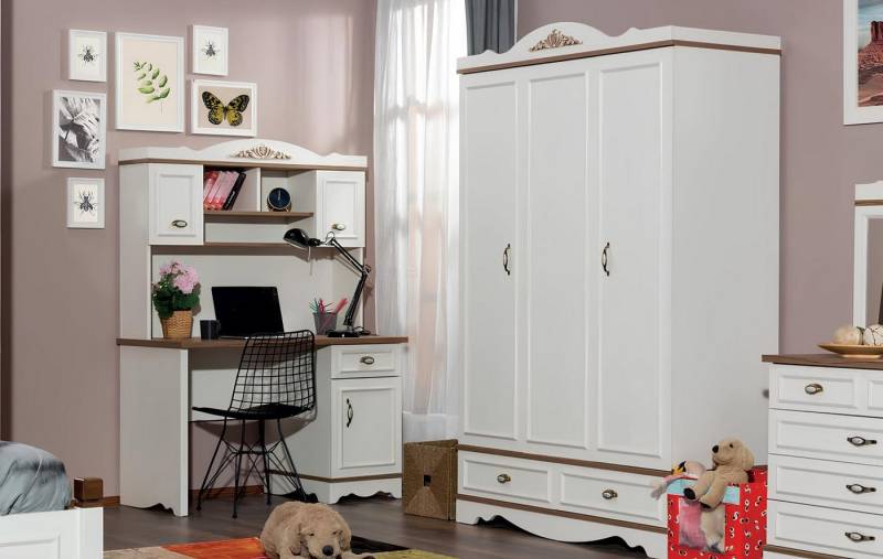 JVmoebel Kinderschreibtisch Luxuriöser Weißer Schreibtisch für das Jugendzimmer Möbel (Schreibtisch), Made in Europa von JVmoebel