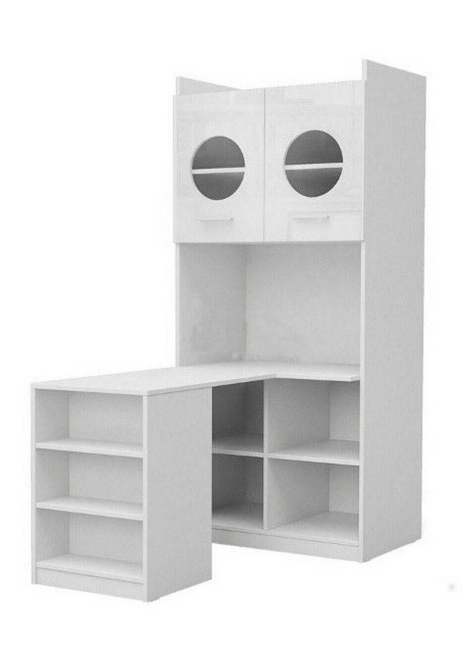 JVmoebel Kinderschreibtisch Schreibtisch Hochglanz Weiß Tisch Kinderzimmer Jugendzimmer Möbel, Made in Europa von JVmoebel