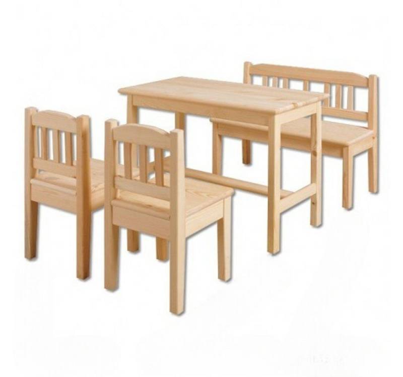 JVmoebel Kindertisch Kindersitzgruppe 4tlg Kindermöbel Set Sitzgarnitur Kind Kinderstuhl, Made in Europa von JVmoebel