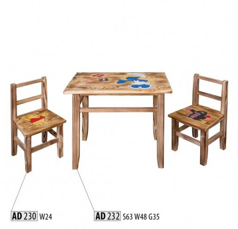 JVmoebel Kindertisch Kindertisch-Set mit 2 Stühlen für das Kinderzimmer, Made in Europa JVmoebel Kindertisch Kindertisch-Set mit 2 Stühlen für das Kinderzimmer, Made in Europa von JVmoebel