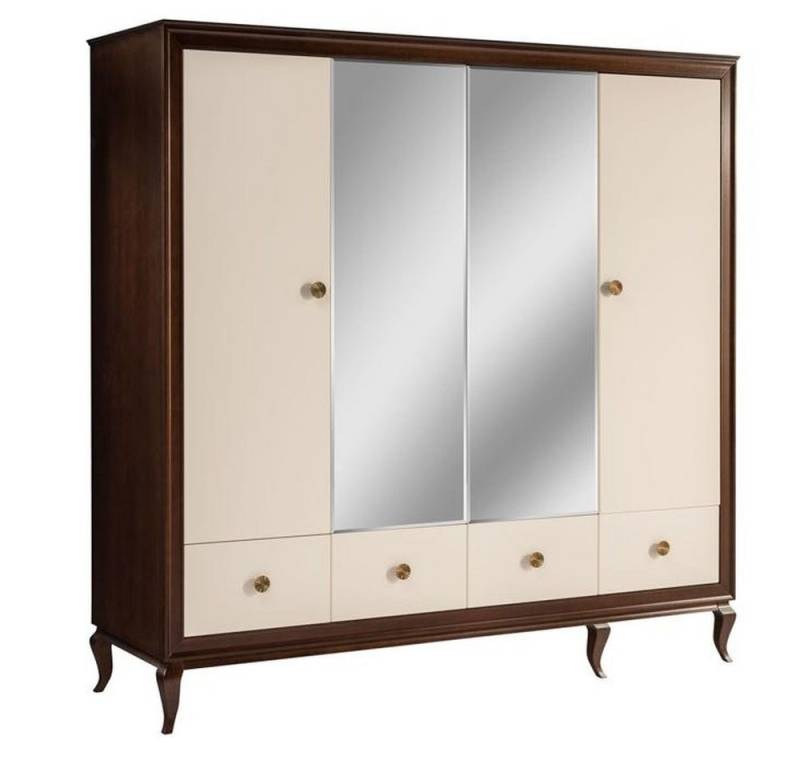 JVmoebel Kleiderschrank Brauner Holz-Kleiderschrank mit Spiegel und 3 Schubladen Made in Europa JVmoebel Kleiderschrank Brauner Holz-Kleiderschrank mit Spiegel und 3 Schubladen Made in Europa von JVmoebel