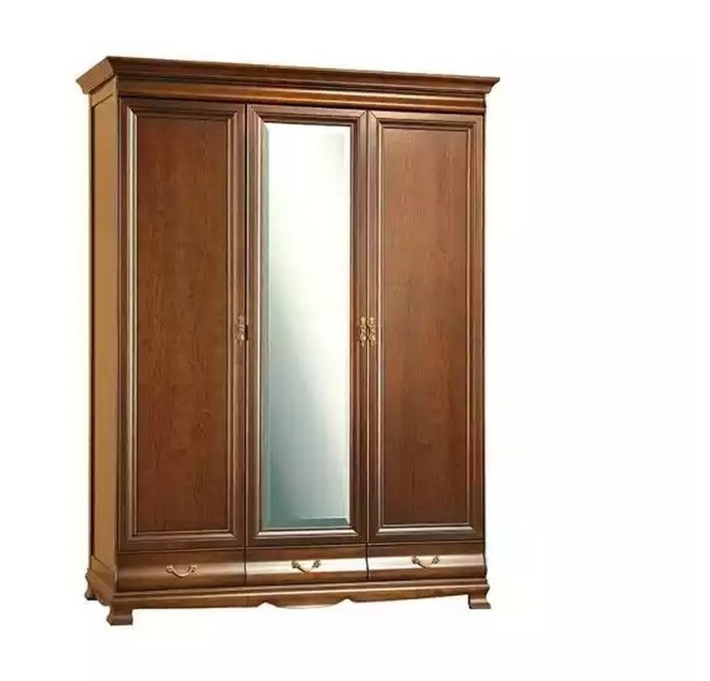 JVmoebel Kleiderschrank Brauner Kleiderschrank mit Spiegel und Regal für die Garderobe (1-St., Kleiderschrank) Made in Europa von JVmoebel