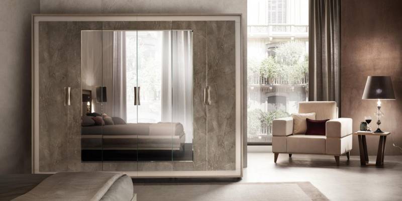 JVmoebel Kleiderschrank Eleganter Designer-Kleiderschrank mit 6 Türen für Luxusbedarf Made in Europa von JVmoebel