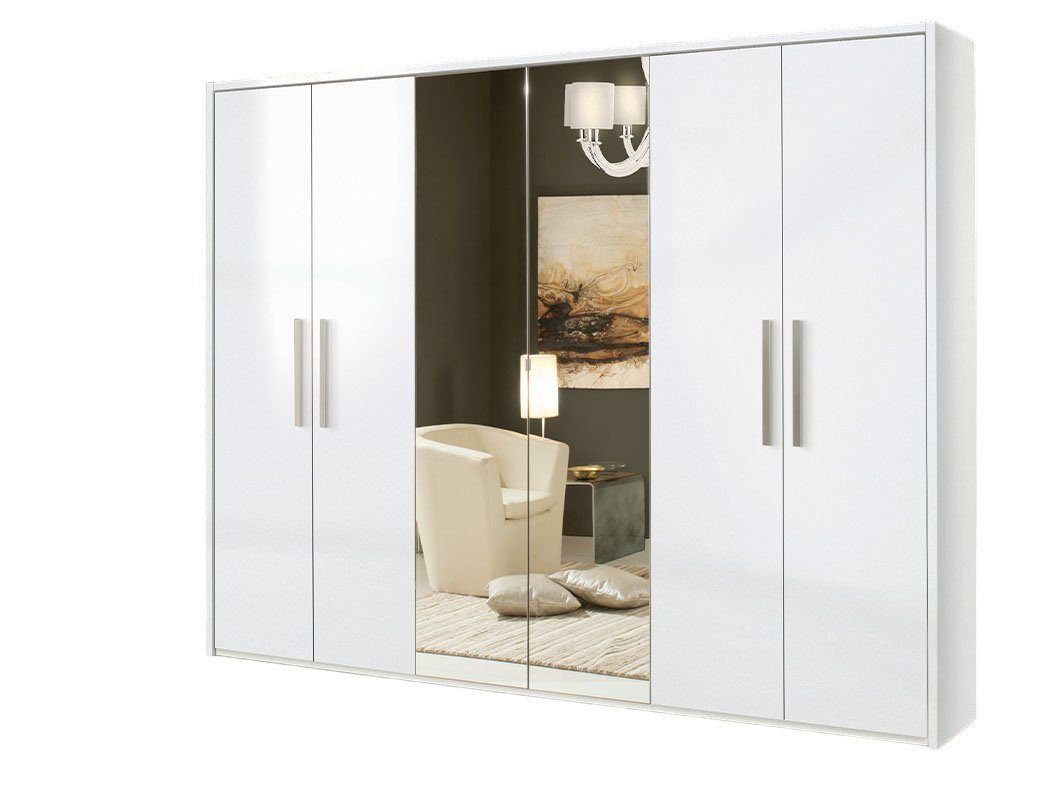 JVmoebel Kleiderschrank 6 Türen Kleider Schrank Möbel Schränke Spiegel Möbel Weiß Made in Europa JVmoebel Kleiderschrank 6 Türen Kleider Schrank Möbel Schränke Spiegel Möbel Weiß Made in Europa von JVmoebel