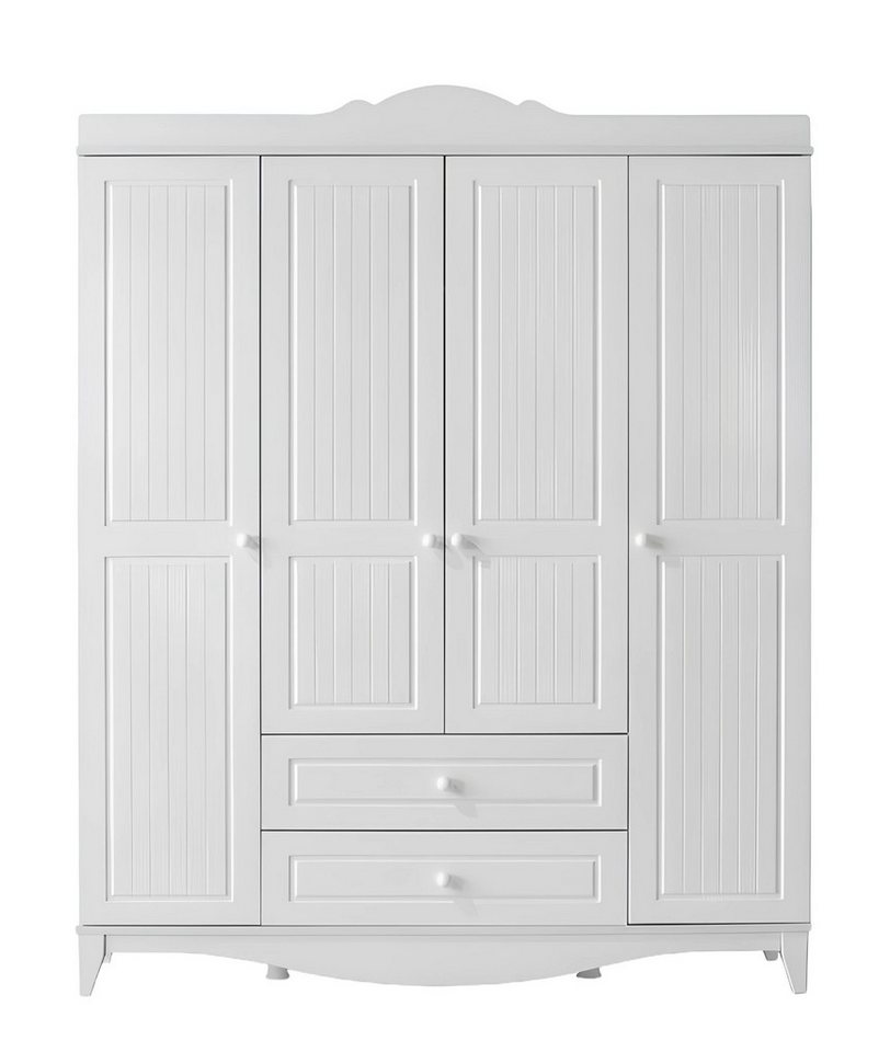 JVmoebel Kleiderschrank Eleganter Schrank mit Vier Türen und Schubladen im klassischen Design (1-St., Kleiderschrank) Made in Europa von JVmoebel